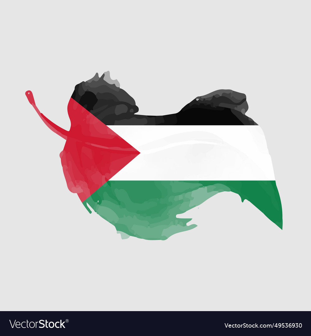 Paletine flag vector image Paletine flag