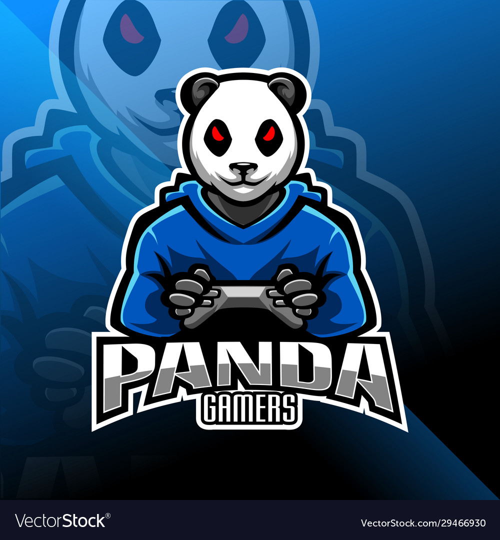 Panda gamers esport mascot logo Royalty Free Vector Image