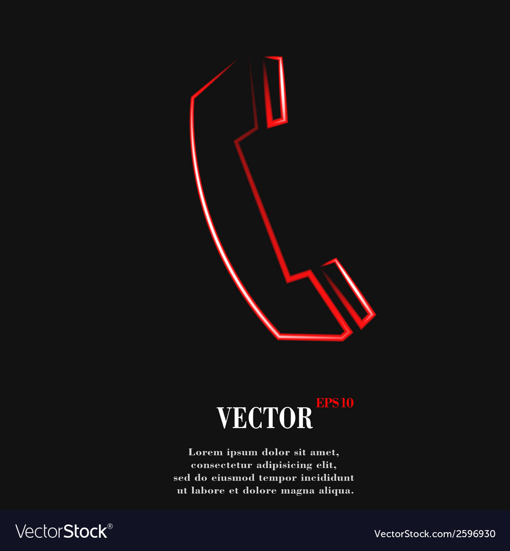 Phone flat modern web button and space for your