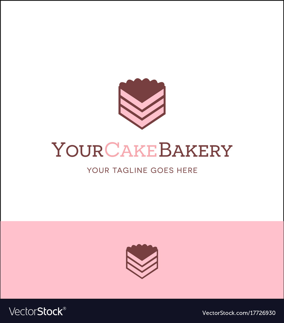 Piece Of Cake Logo For Bakery Or Catering Business