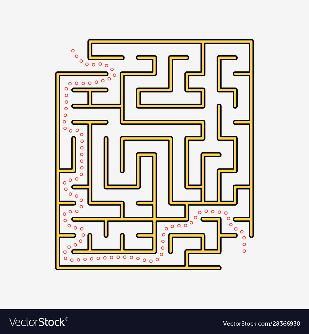 Rectangular maze labyrinth is a logic game