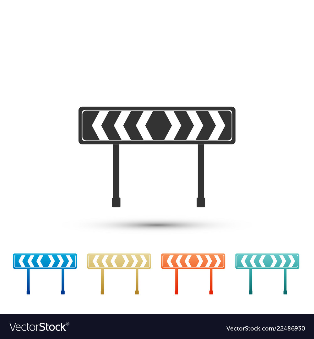 Safety barricade symbol icon traffic sign road