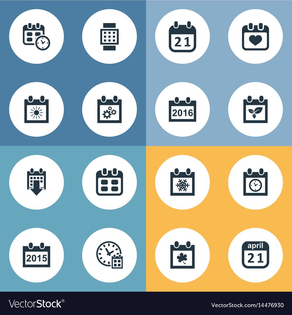 Set of simple time icons