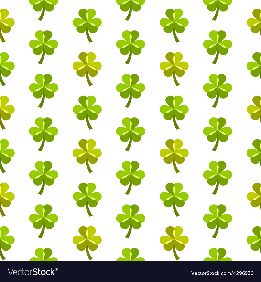 St patrick day seamless pattern with shamrocks