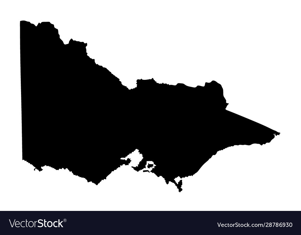 Victoria State Map Silhouette