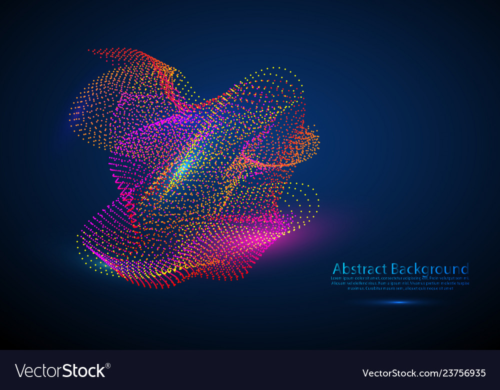 Abstract background flowing particle waves vector image Abstract background flowing particle waves