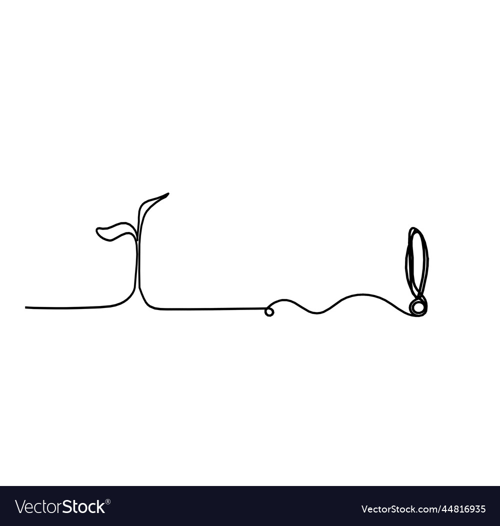 Abstract tree with exclamation as line drawing