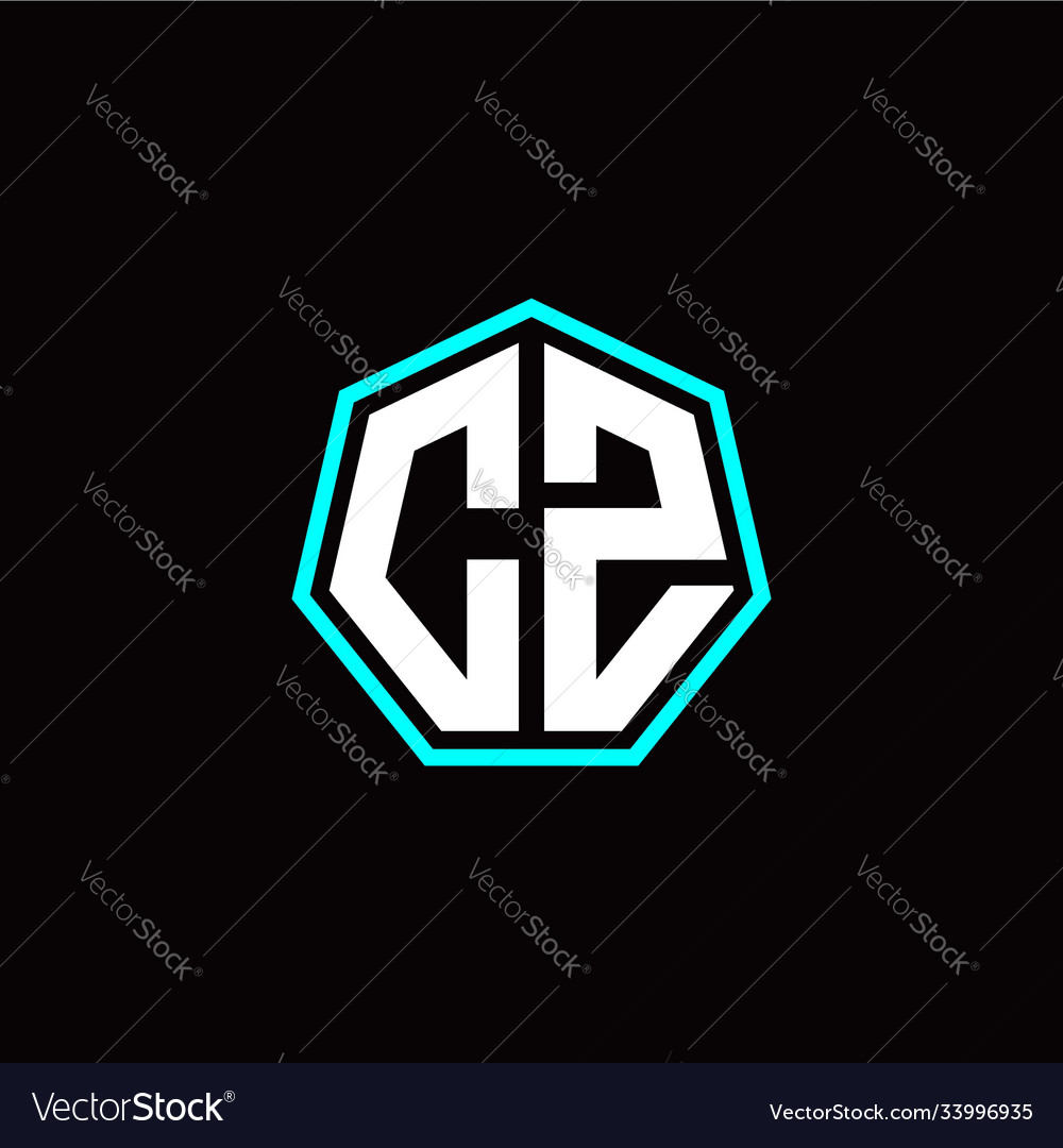 C z initials modern polygon logo template Vector Image C z initials modern polygon logo template