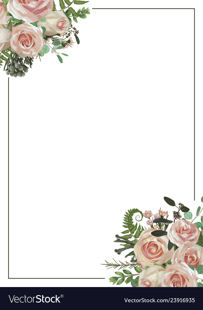 Floral Golden Frame with Eucalyptus