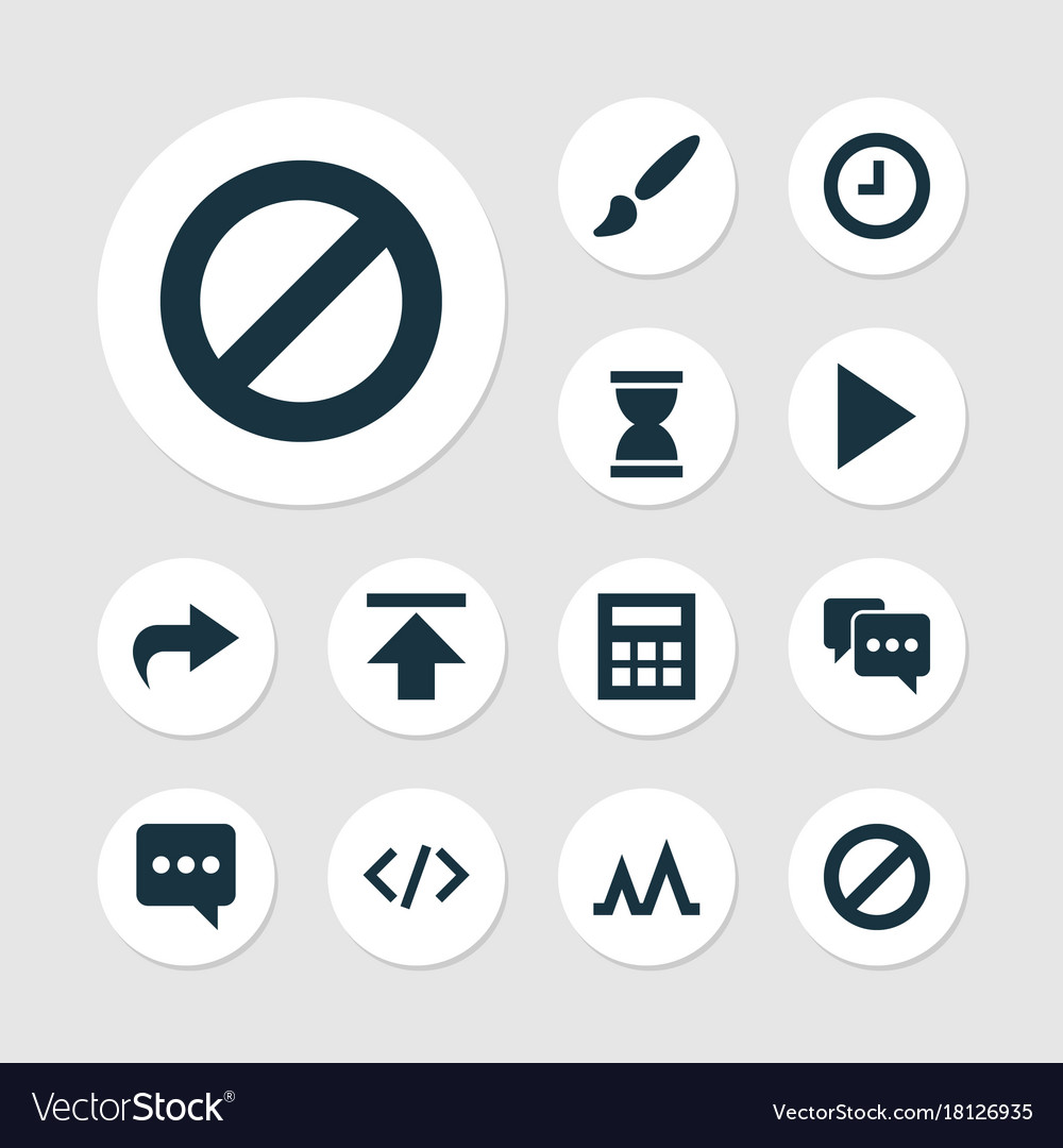 Interface icons set collection of messenger