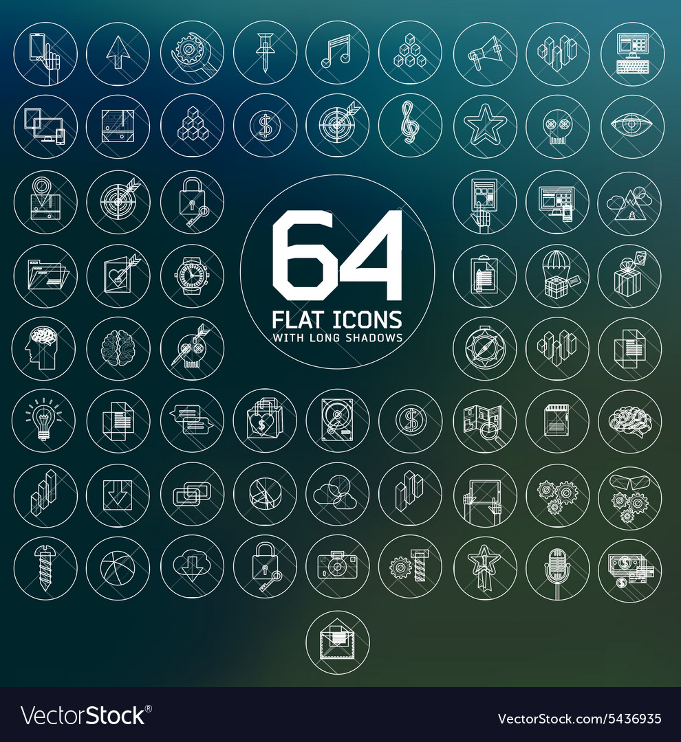 Modern thin line icons for web and mobile