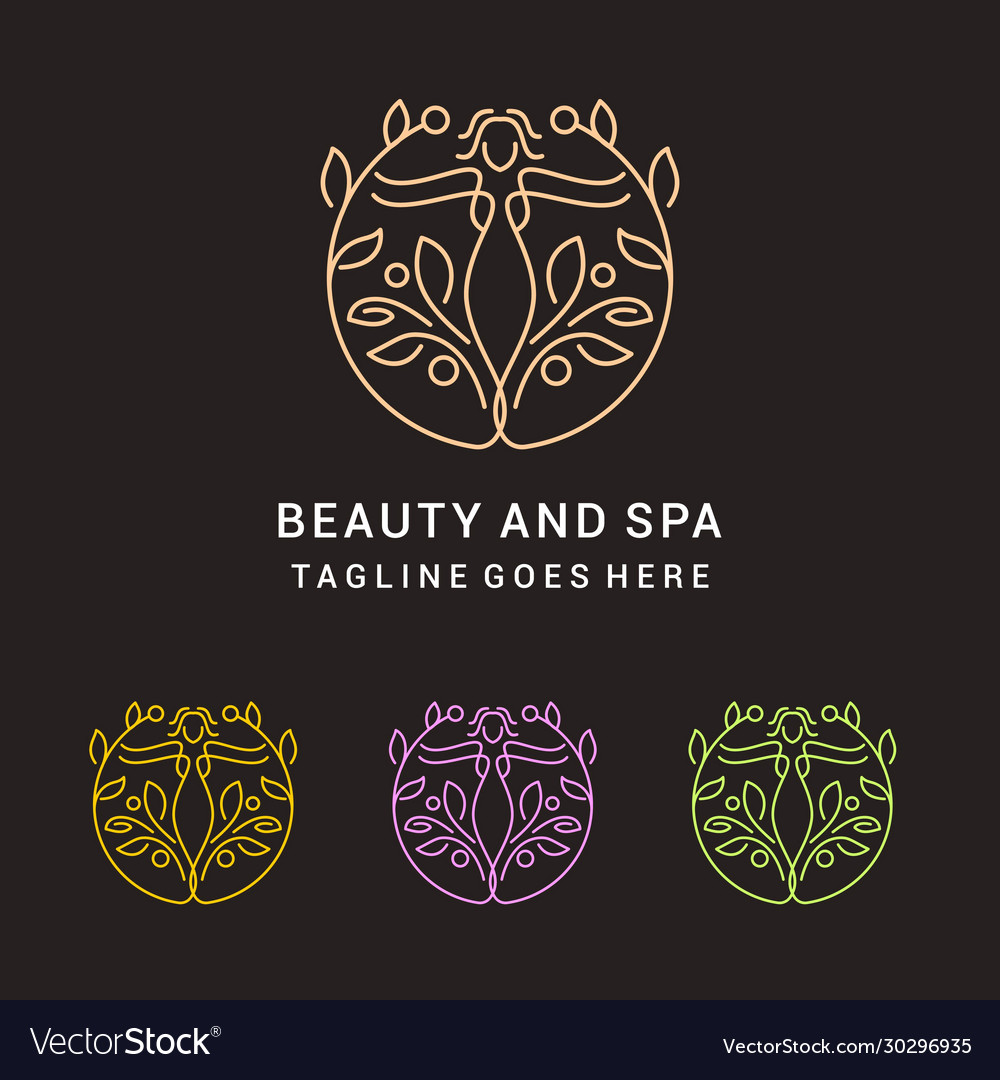 Mono line beauty and spa logo