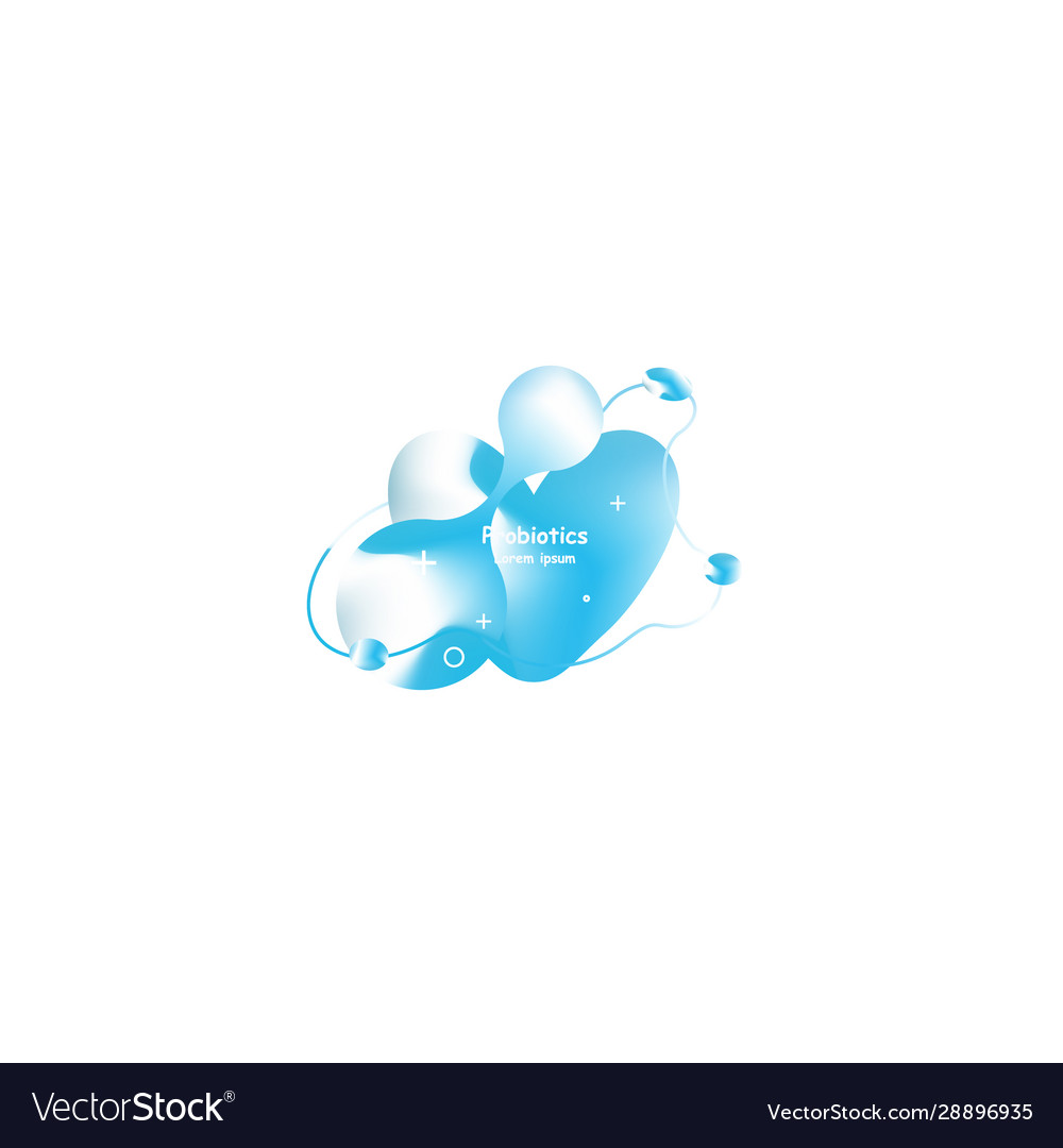 Probiotika Bakterien und Herzdesign vector image Probiotika Bakterien und Herzdesign