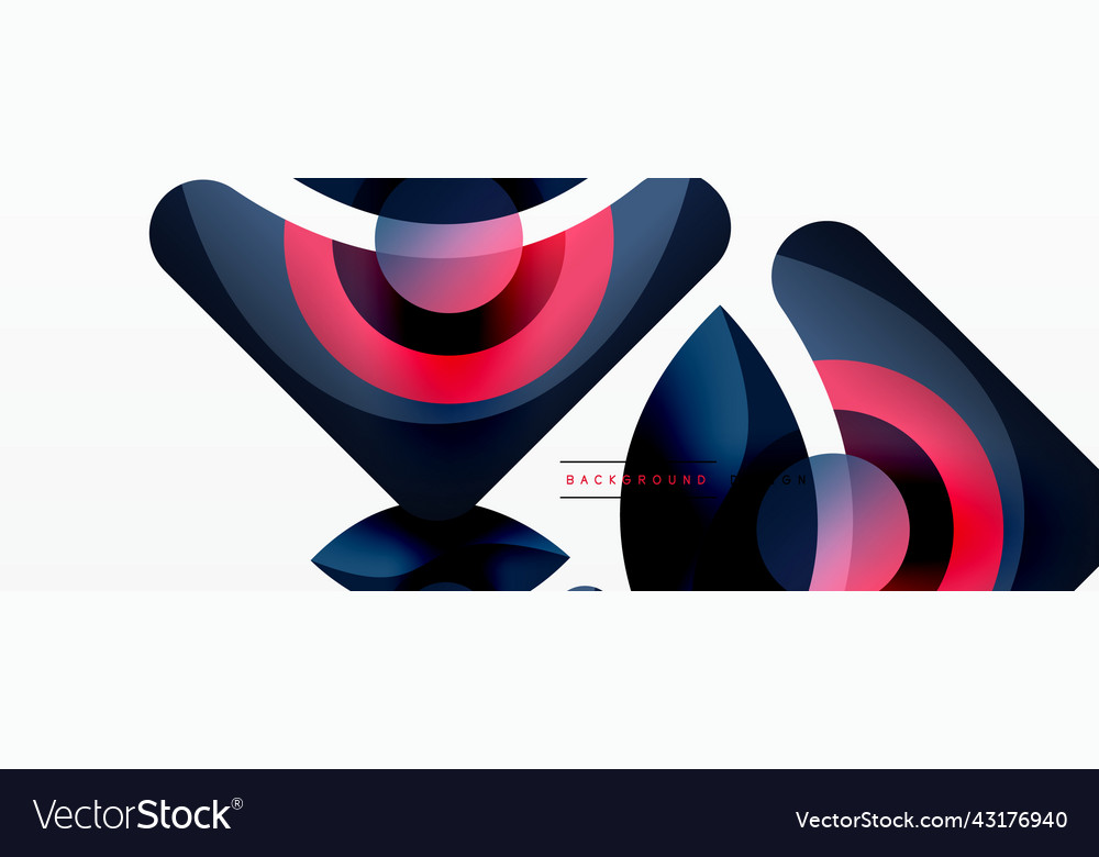 Abstract background with color geometric shapes vector image Abstract background with color geometric shapes