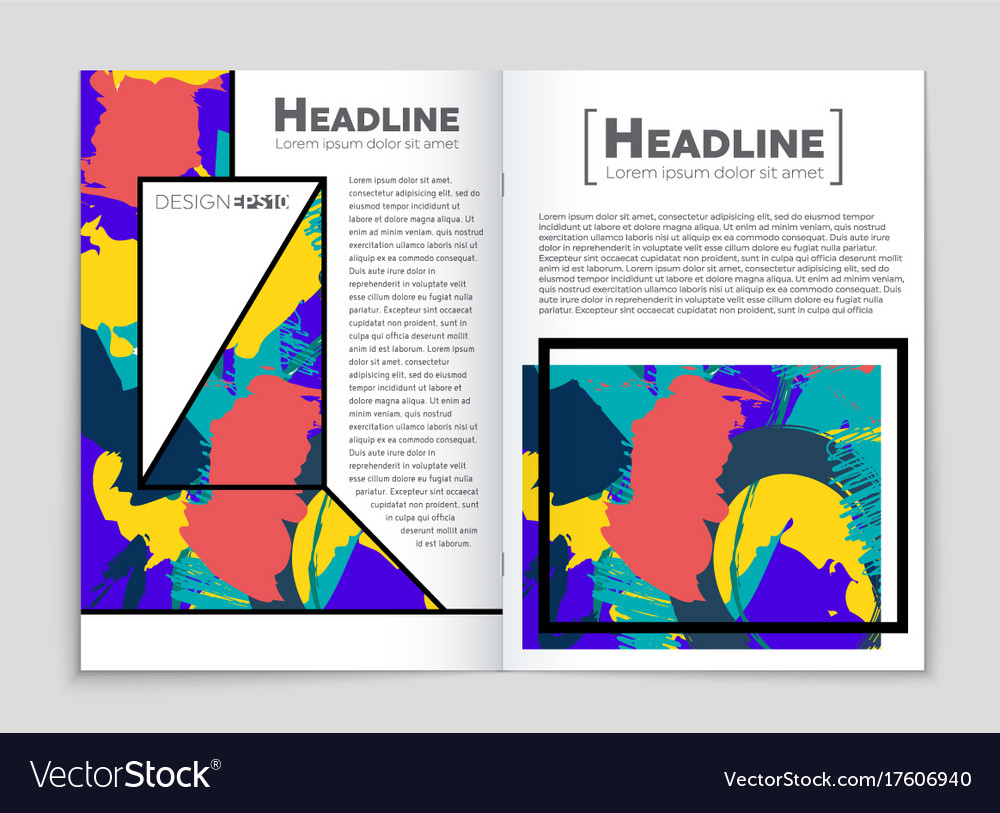 Abstract layout background set for art