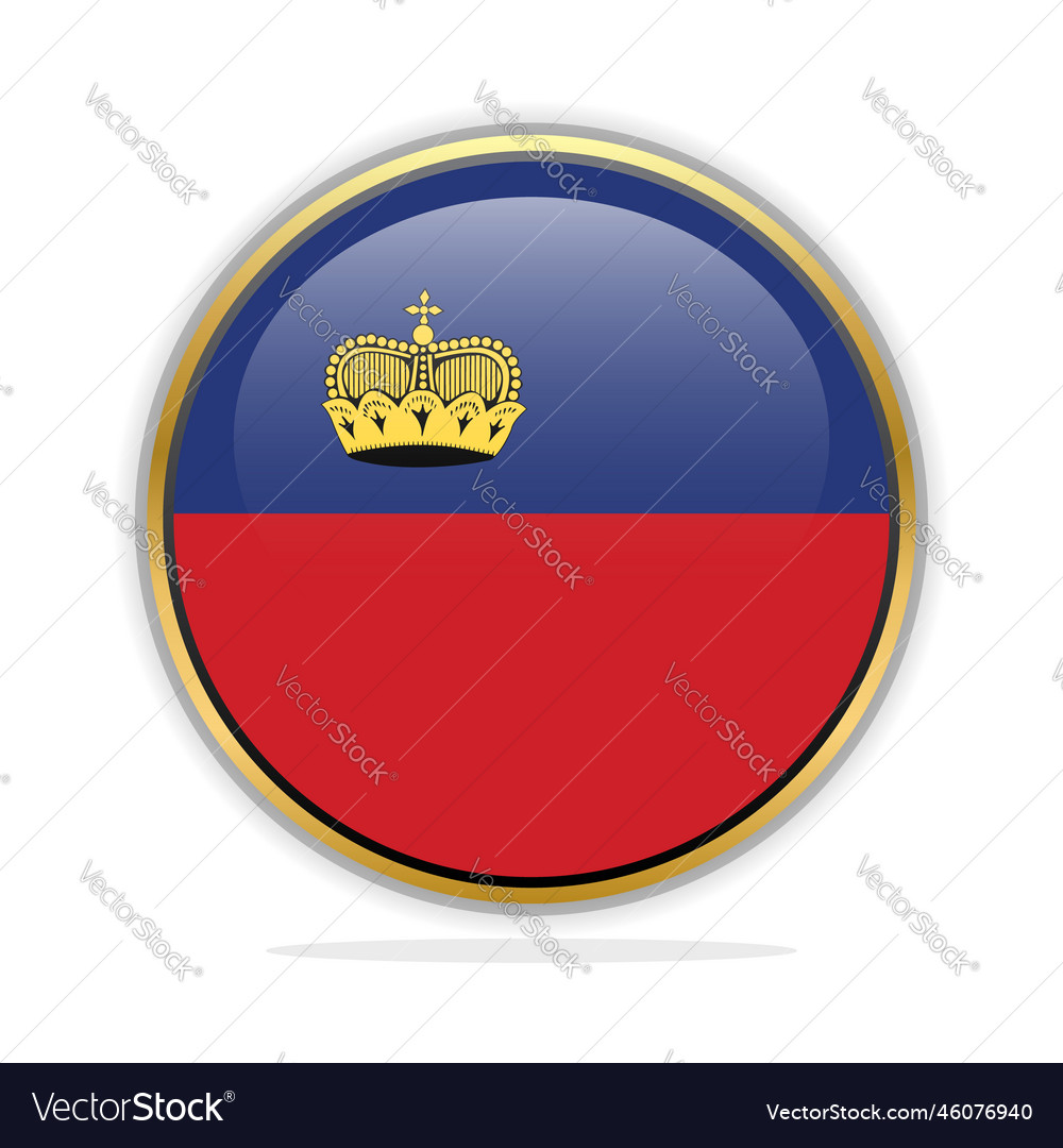 Button flag design template liechtenstein Vector Image Button flag design template liechtenstein