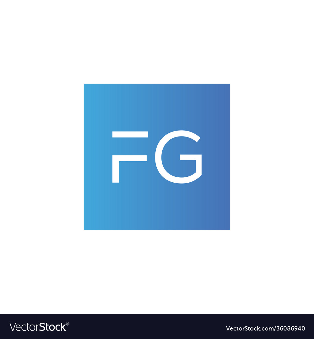 Creative initial letter fg square logo design