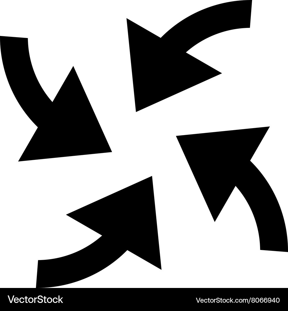 Cyclone arrows flat icon Royalty Free Vector Image