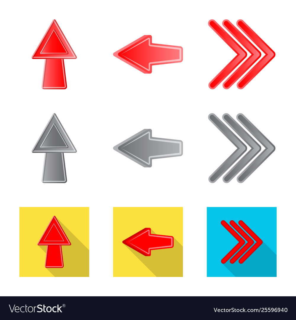 Design element and arrow sign vector image Design element and arrow sign