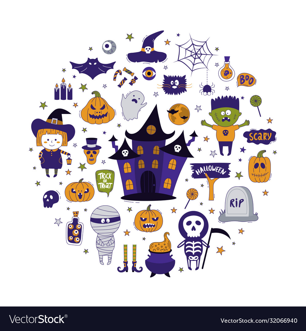 Halloween Round Objects