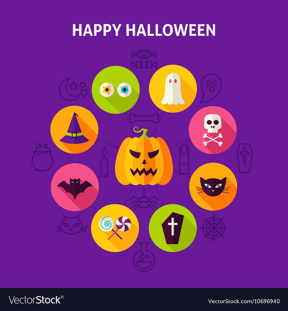 Happy halloween infographic concept