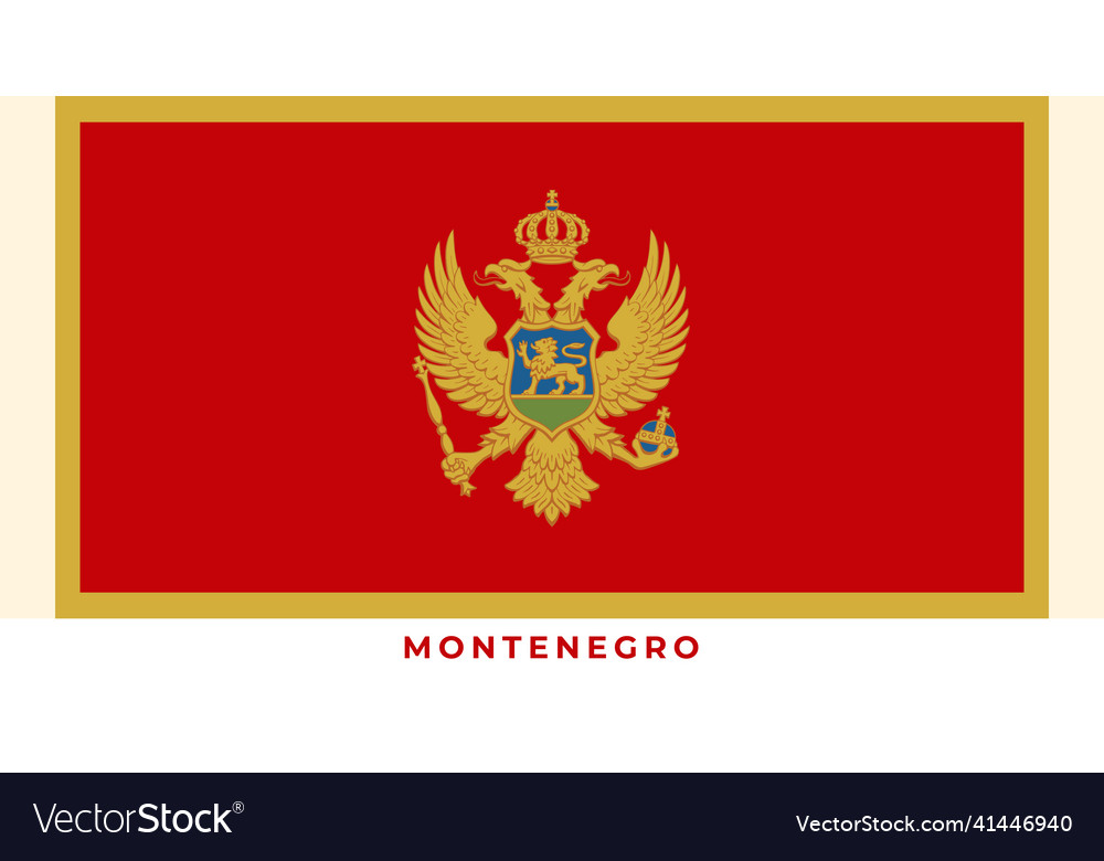 Nationale Flagge von montenegro