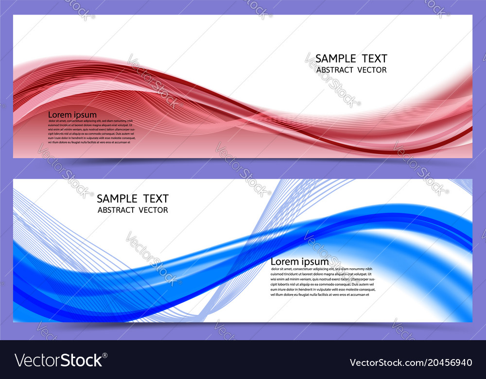 Red and blue color geometric abstract banner Vector Image