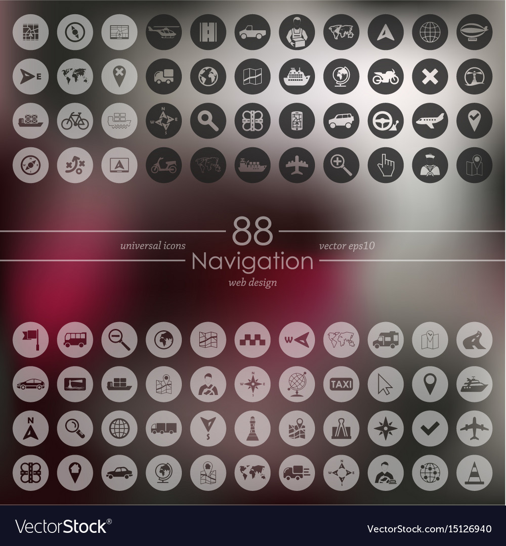 Set of navigation icons