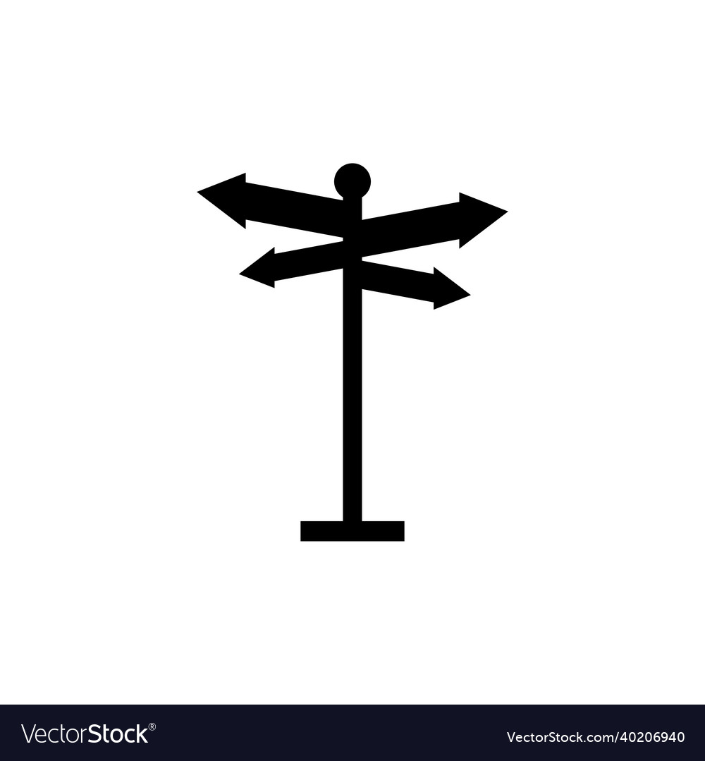Signpost icon design template isolated