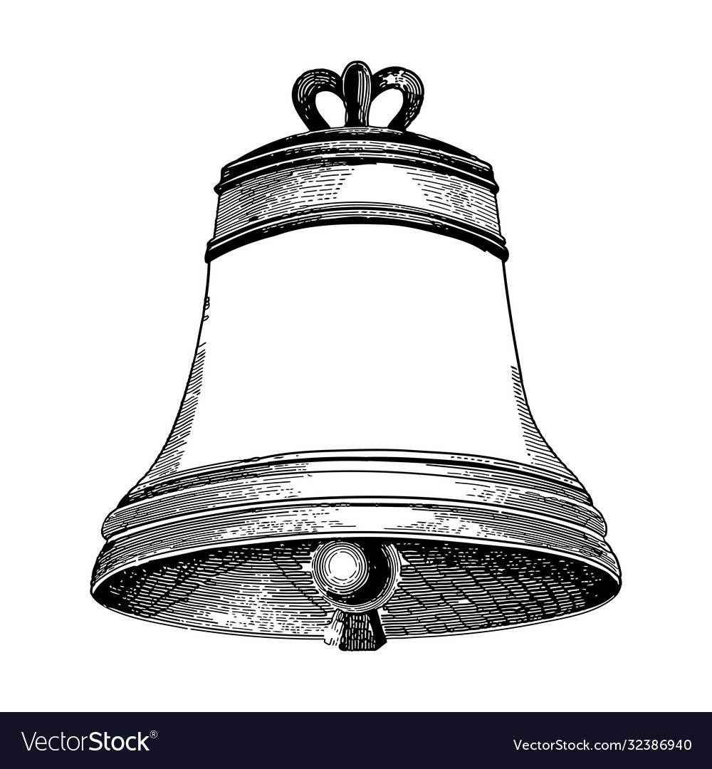 Marine nautical ship bell in vintage style Vector Image