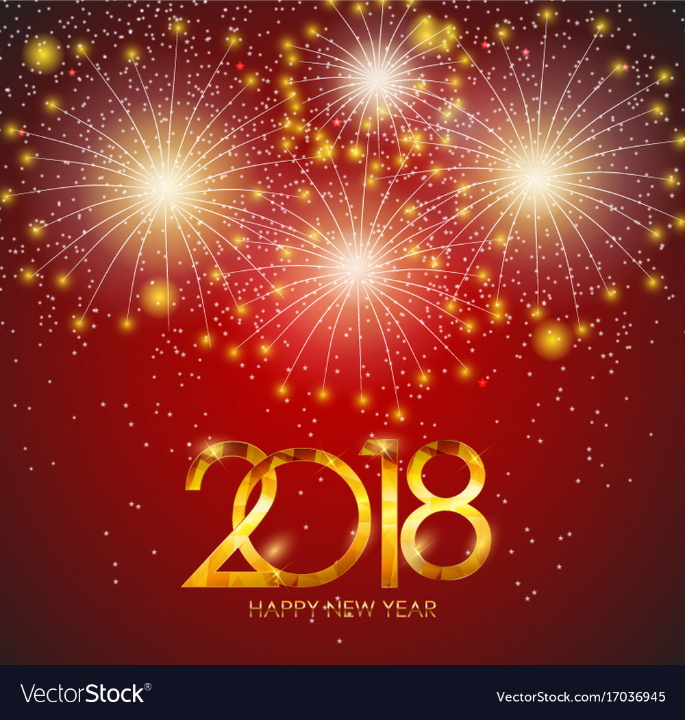 2018 new year gold glossy background