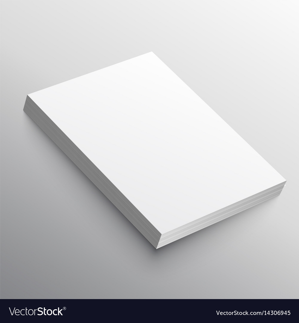 3D A4 Paper Stack Mockup