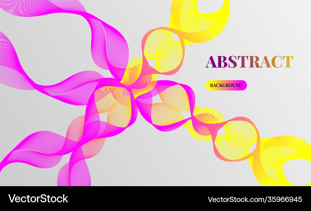 Abstract background with dynamic waves colored Vector Image