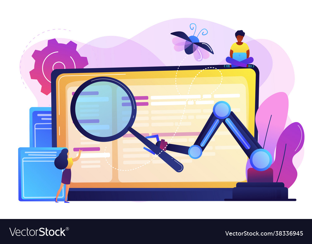 Automated testing concept vector image Automated testing concept