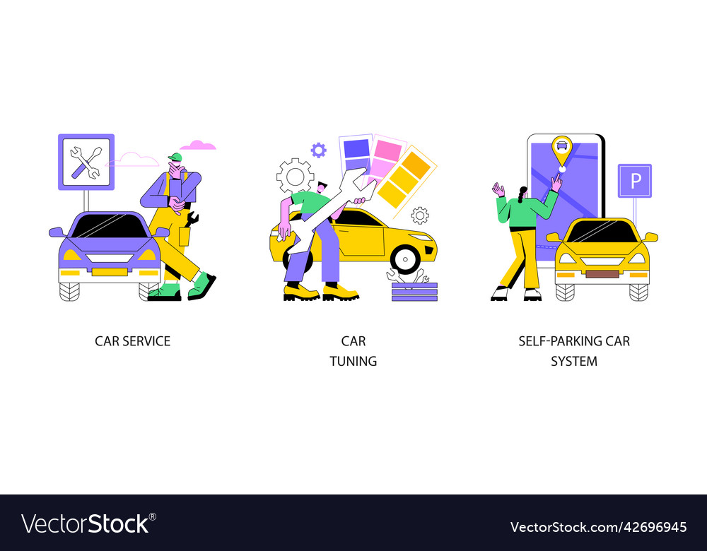 Automobile service abstract concept