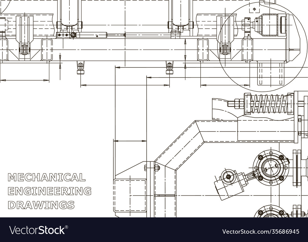 Computer aided design systems blueprint scheme Vector Image