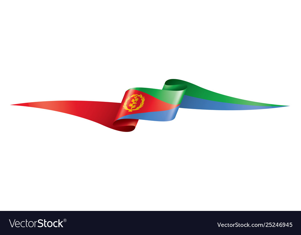 Eritrea flag on a white Vector Image Eritrea flag on a white