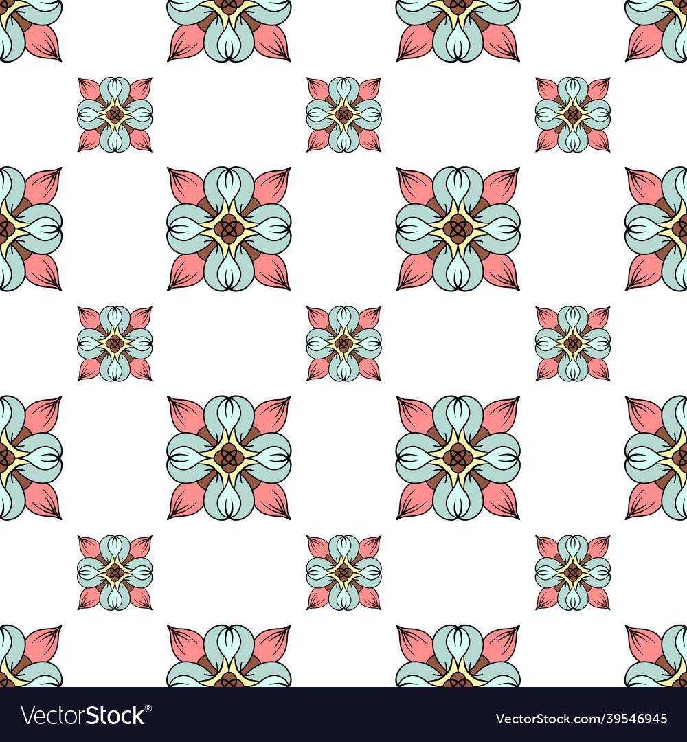 Fabric repeat pattern- seamless flat colorful