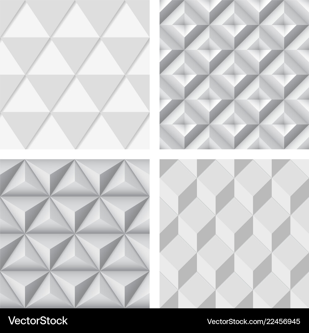 Gray geometric seamless background compilation Vector Image