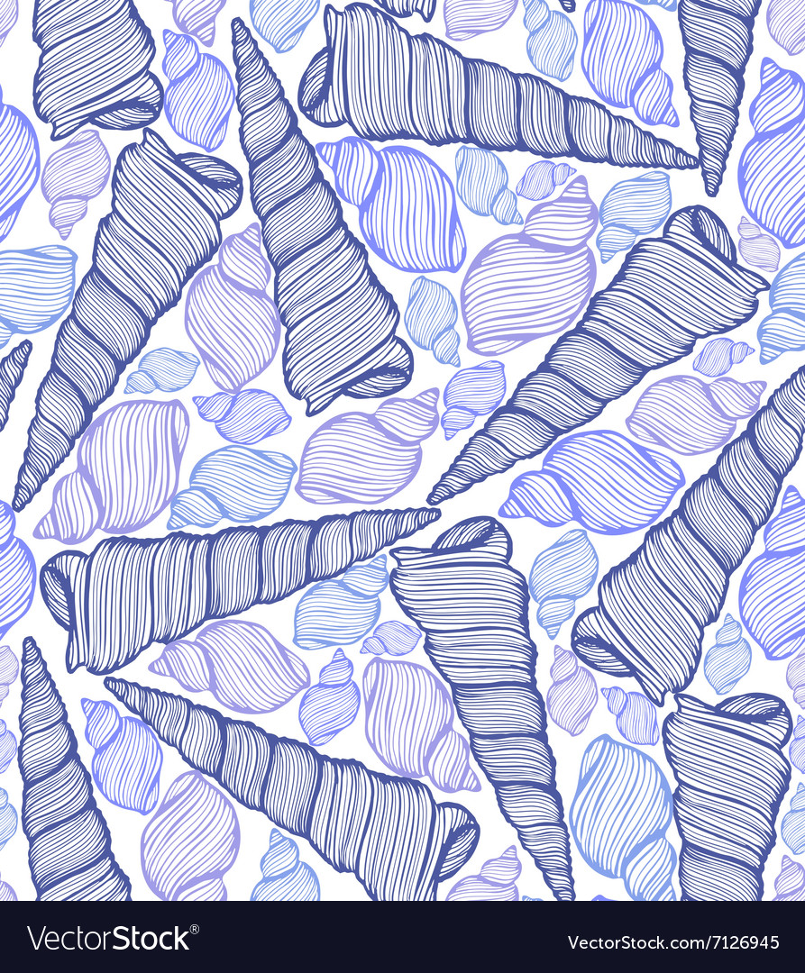 Hand-drawn shell background