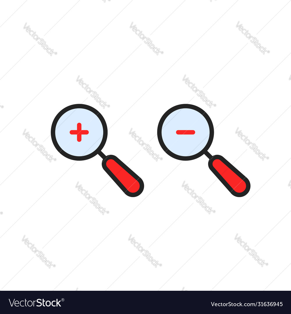 Linear color zoom in and out icon
