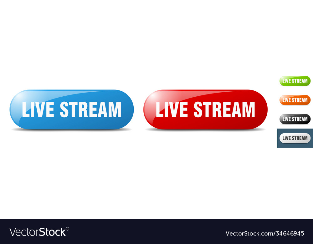 Live stream button key sign push set