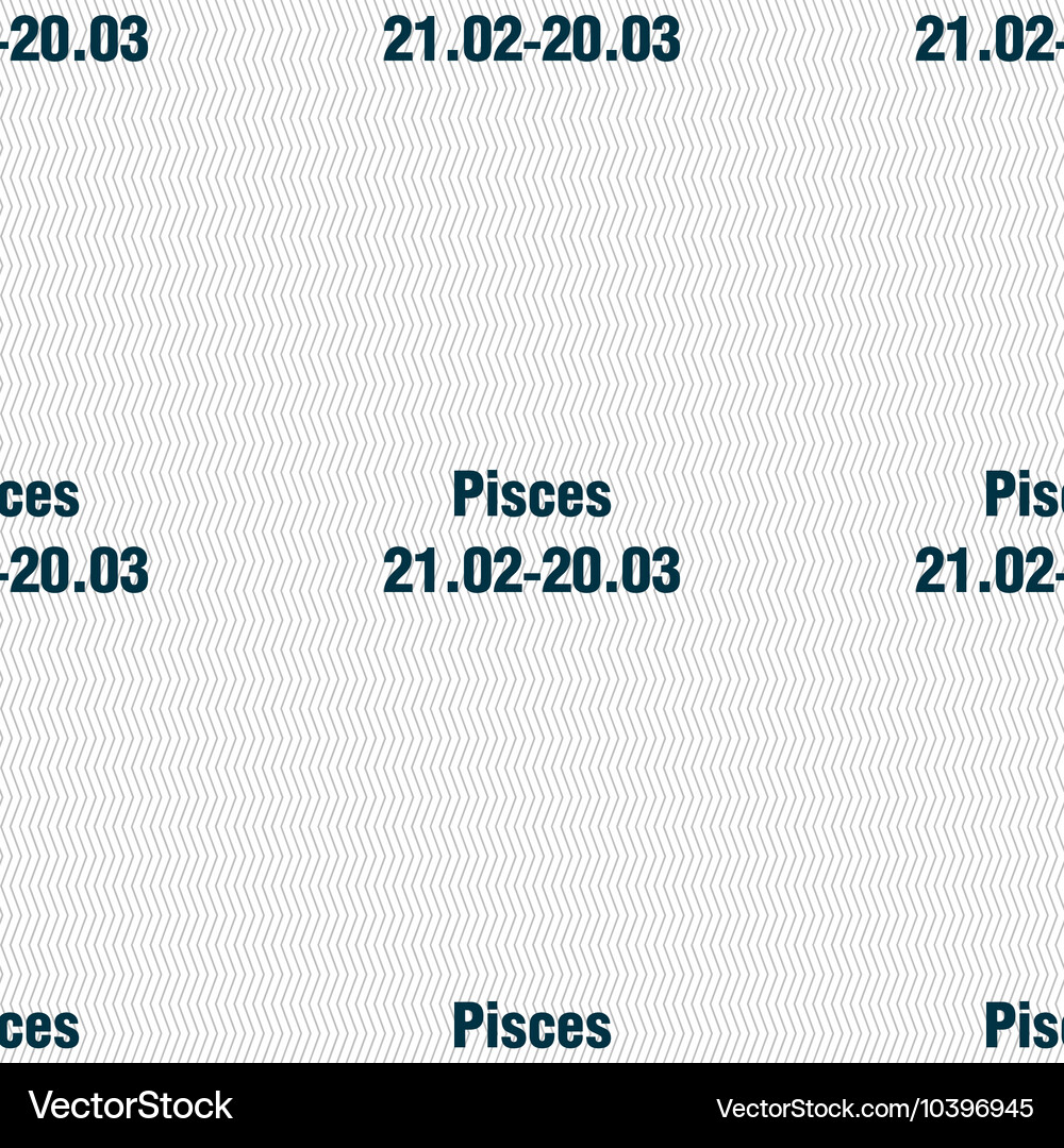 Pisces zodiac sign seamless pattern Royalty Free Vector
