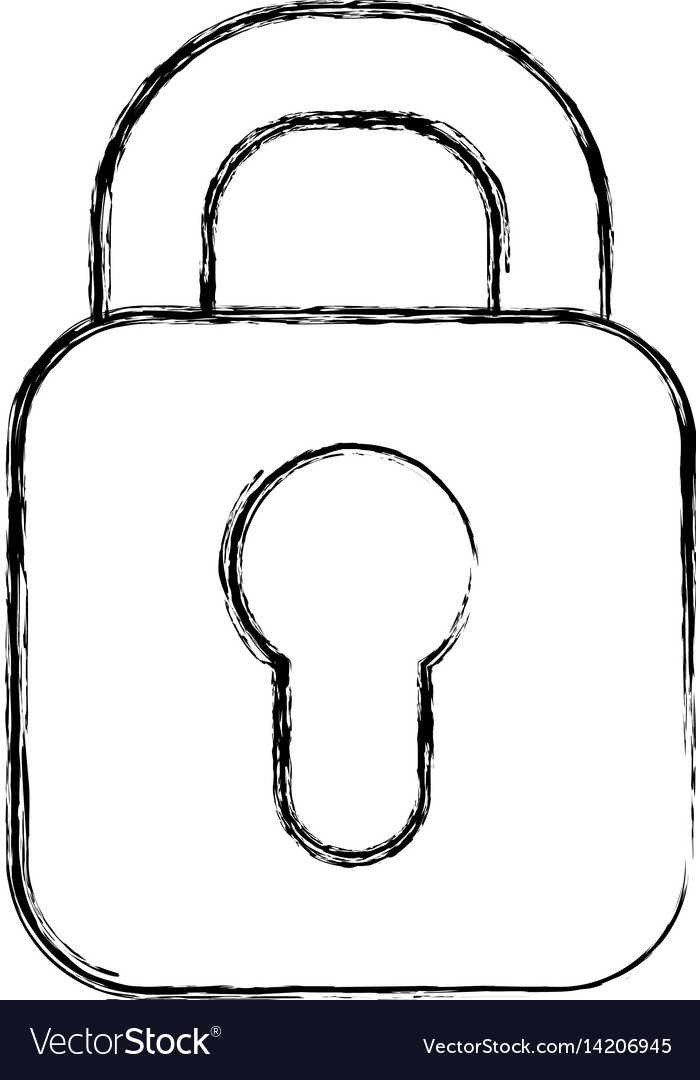 Safe padlock isolated icon Royalty Free Vector Image