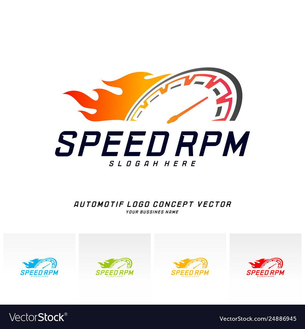 Speed logo design fast speedometer Royalty Free Vector Image