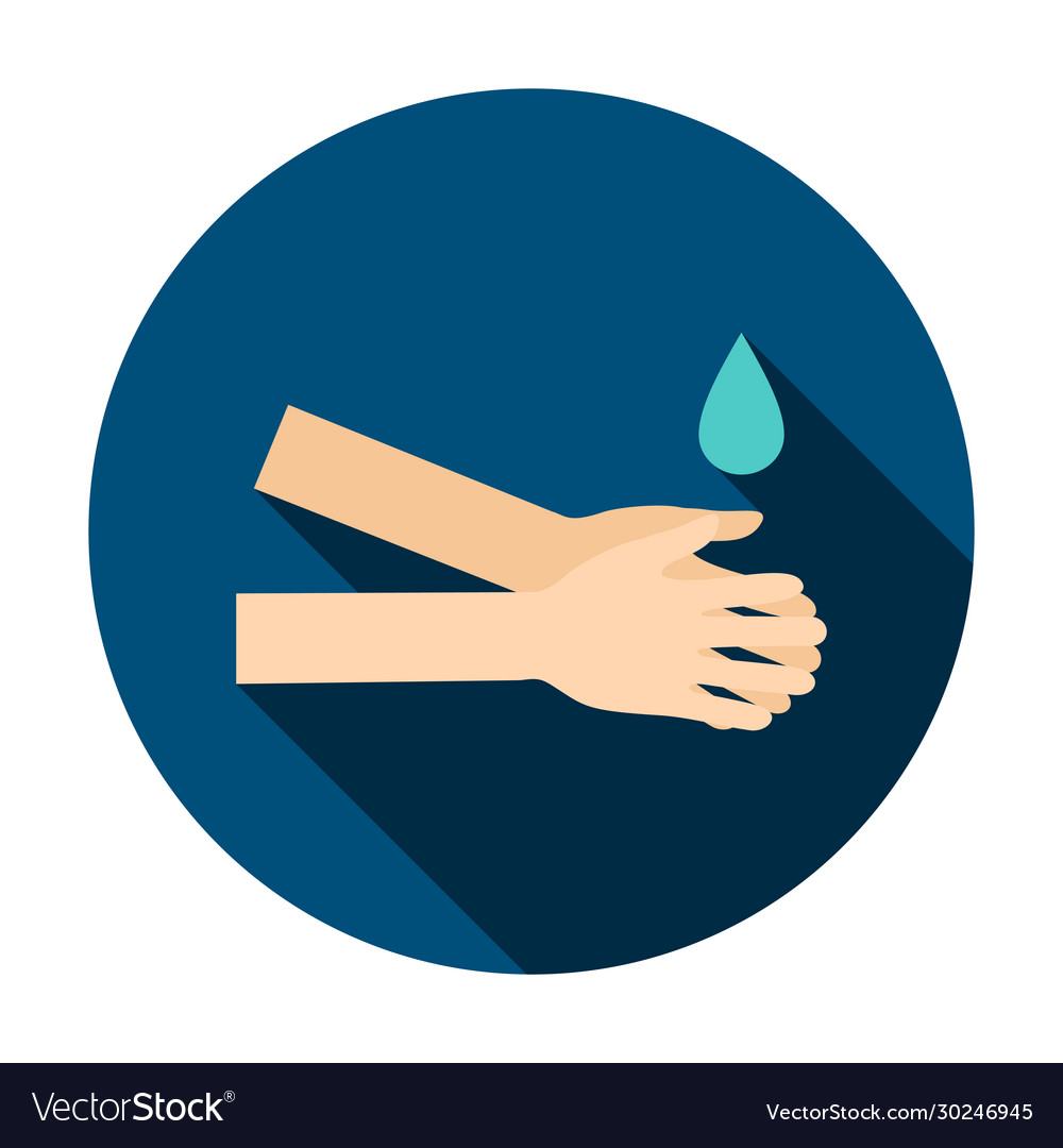 Wash hands circle icon Royalty Free Vector Image