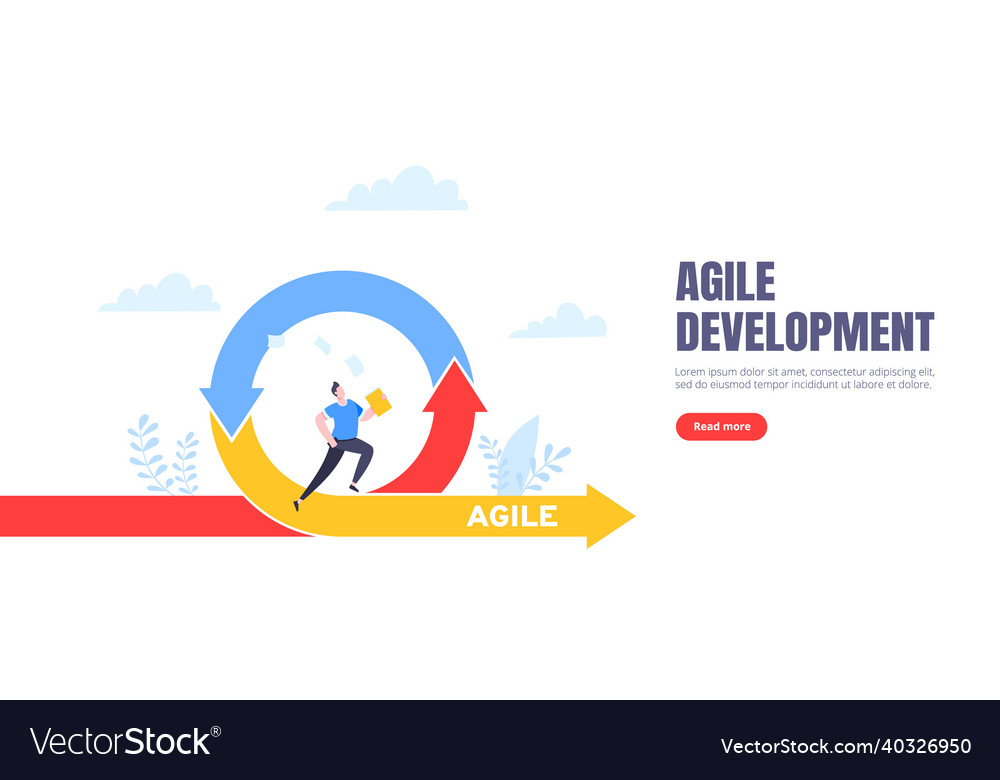 Agile development methodology business concept vector image Agile development methodology business concept