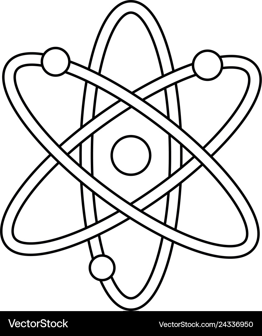 Atom molecule isolated icon Royalty Free Vector Image
