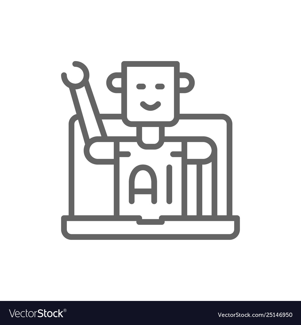 Chatbot customer service robot artificial vector image Chatbot customer service robot artificial