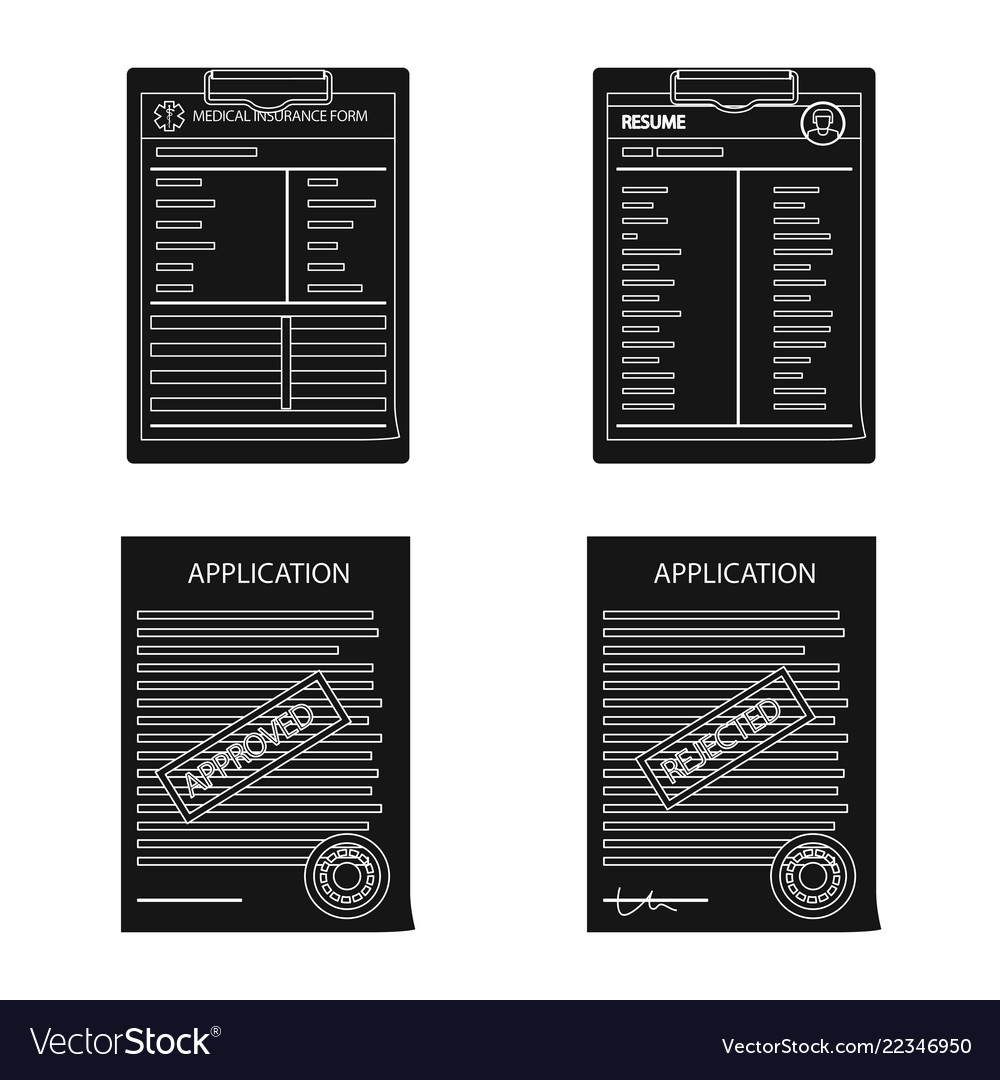 Design of form and document symbol set vector image Design of form and document symbol set